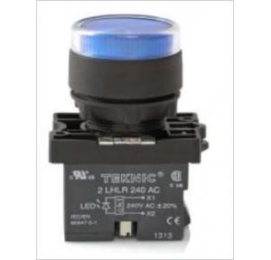 Teknic Blue LED/ Blue Lens Illuminated Flasher Actuator With Integral LED Bulb, P2ALRF6LF